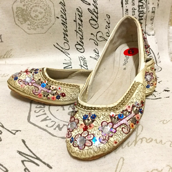 Beaded slipper/ flats - Picture 1 of 5